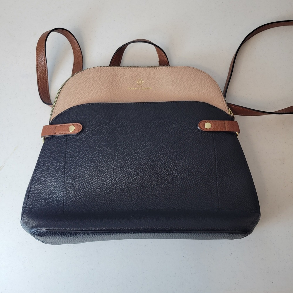 Nanette Lepore Convertible Backpack Crossbody Women Colorblock Vegan Leather